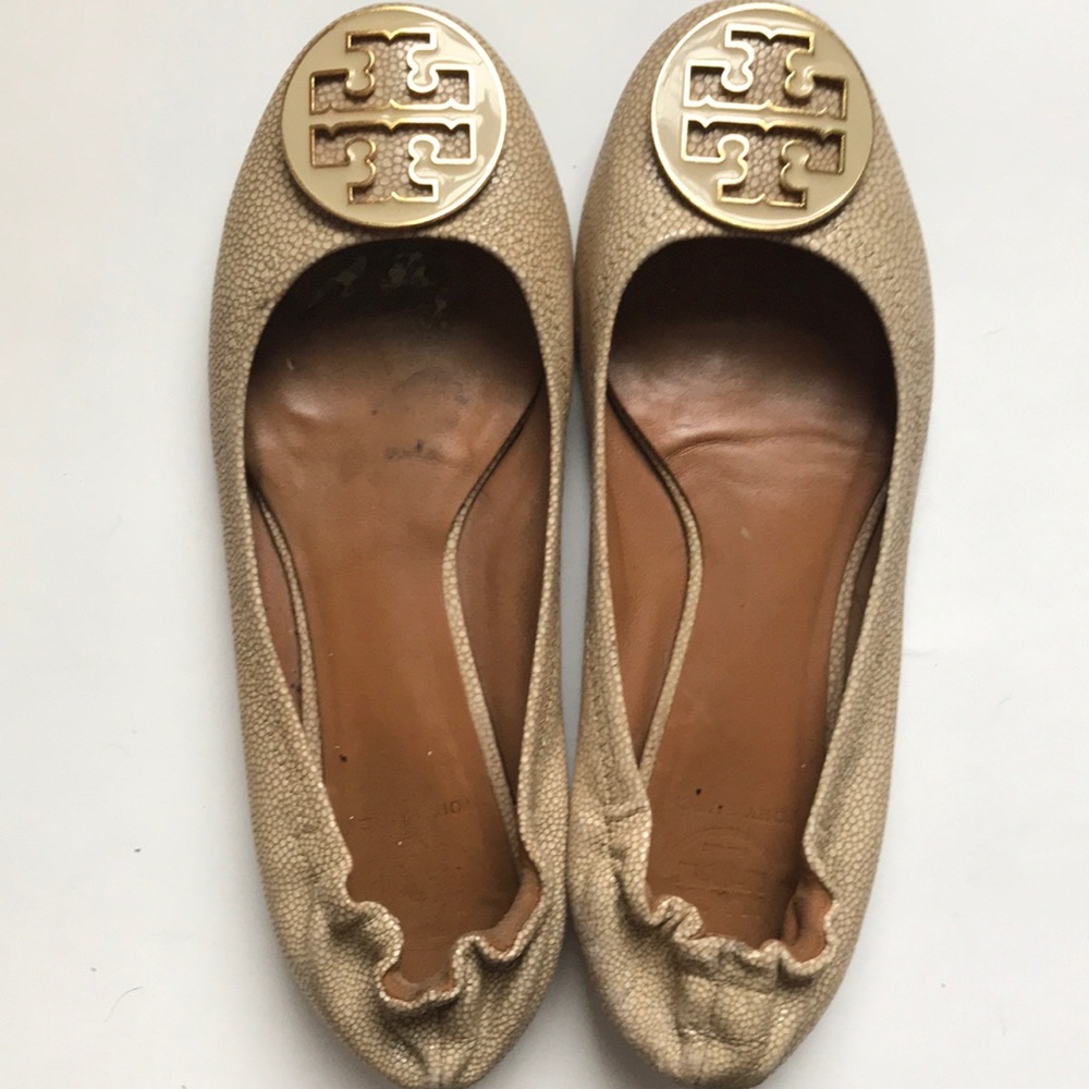 Tory Burch Neutral Reva flats